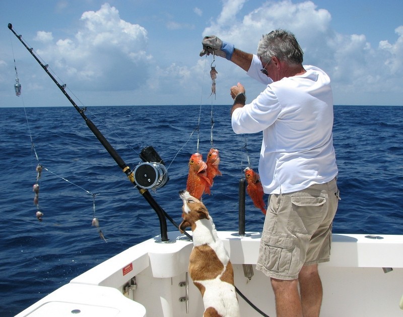 Butch the fishing dog!