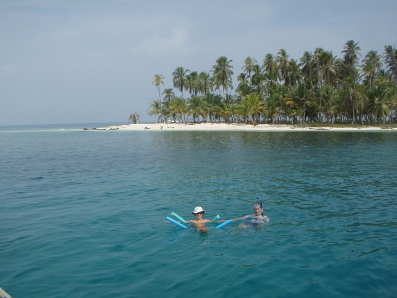 By lunchtime they were swimming in crystal clear water.