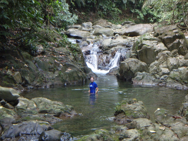 We did some inland hiking and rock jumping