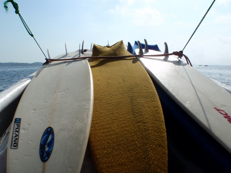 Surfing by boat