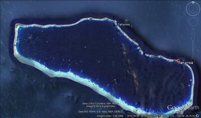 Tahanea Google Earth