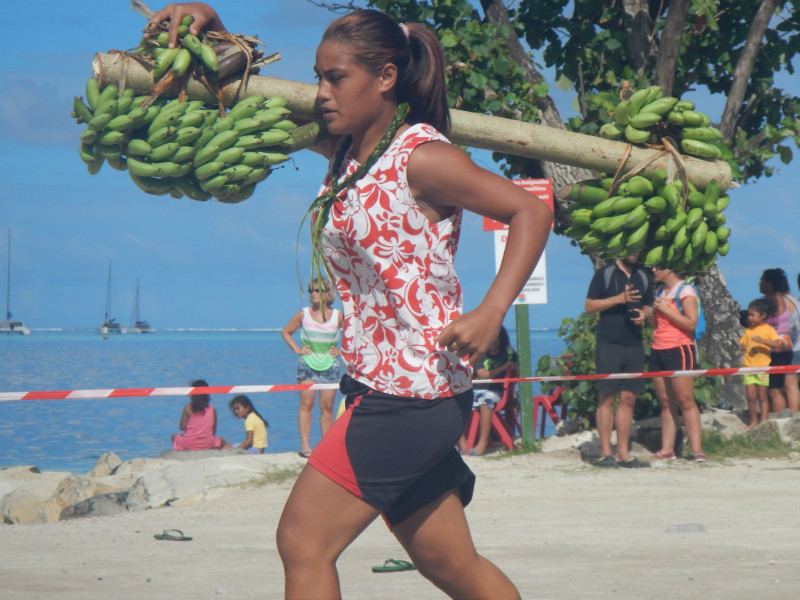 Running with 40 pounds of fruit