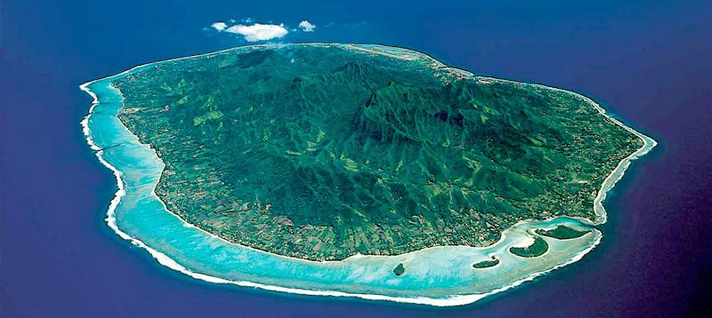 Aerial View of Rarotonga