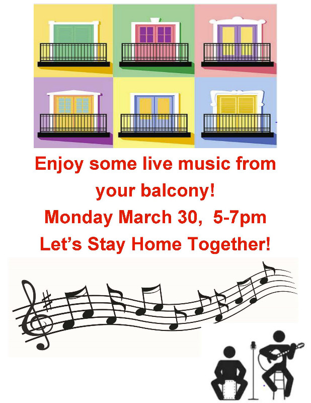 Enjoy live music from your balconies