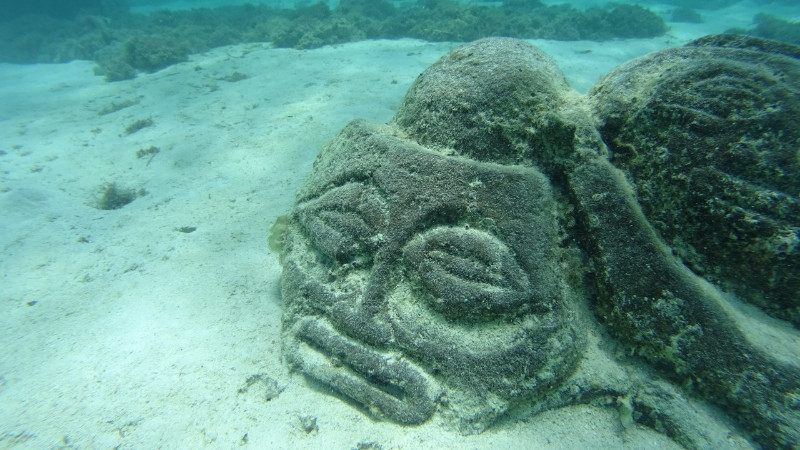 Where did the underwater tiki's come from