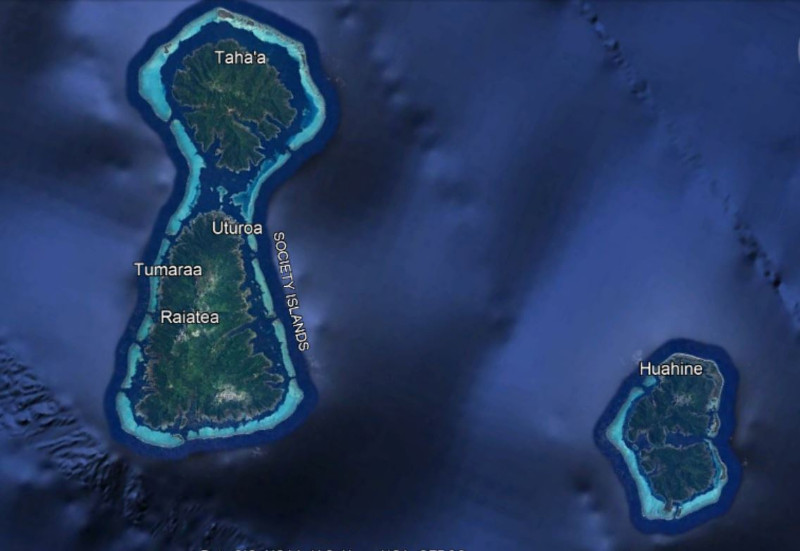 Huahine, Tahaa, and Raiatea