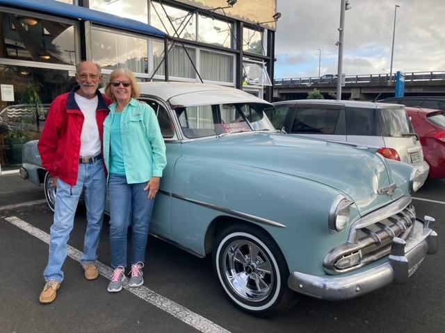 First night in Auckland meeting friend and ride home in a chevy!