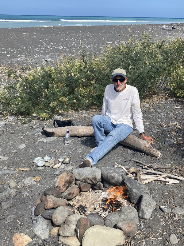 Beach Fire and No One Around